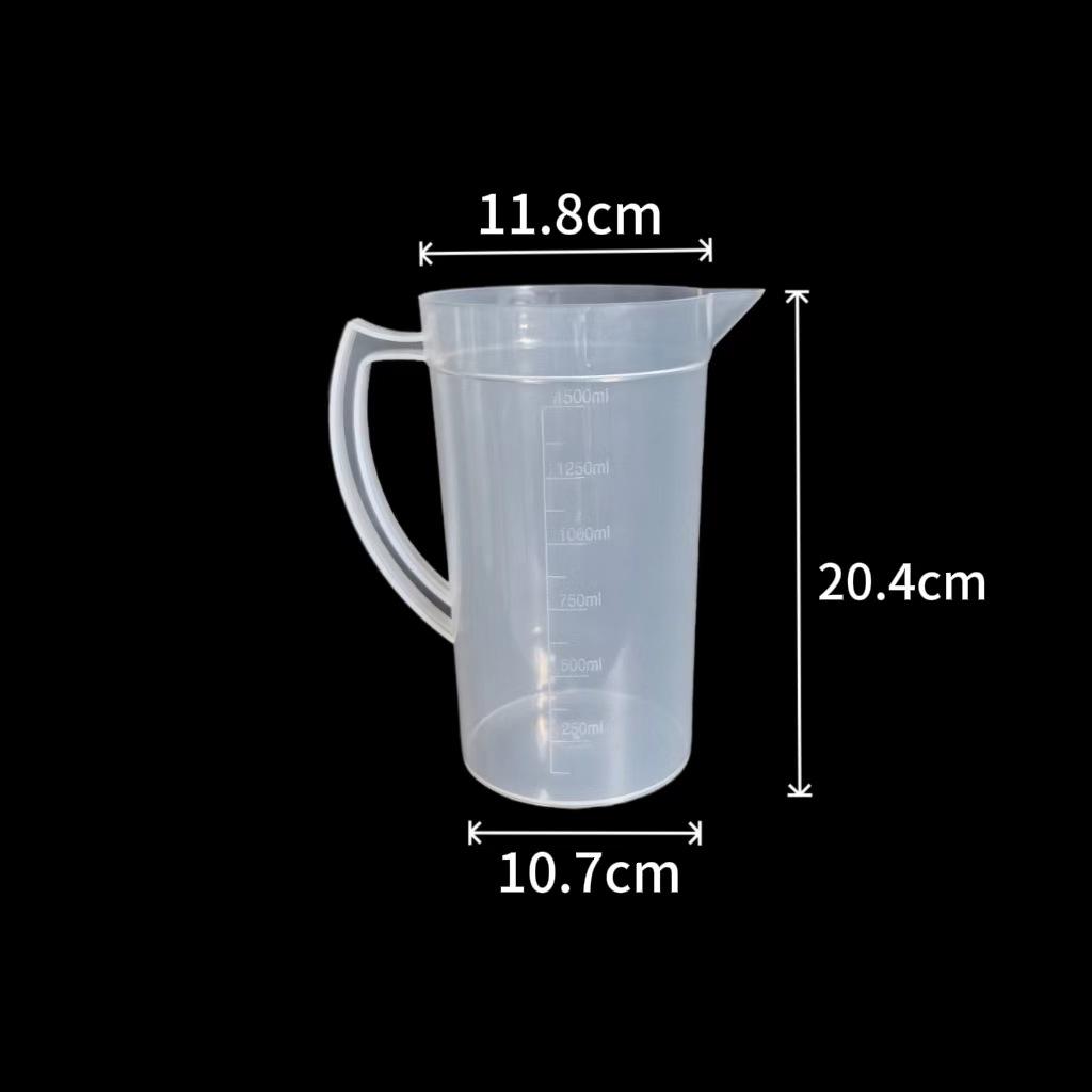 Transparent PP Measuring Beaker with Handle - Graduated Milliliter Cylinder, Thickened for Laboratory and Pesticide Use