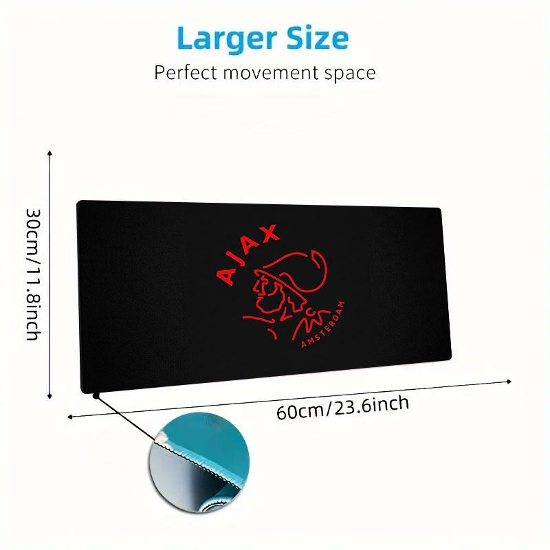 AFC Ajax Large Size Mouse Pad Large Gaming Table Cushion Non-slip Laptop Tablet Big Mousepad XXL Mat Mini PC Playmat With Lock Edge