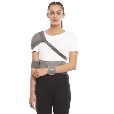 Romsons Elastische Schulter-Immobilisierung mit Stützbandage - Armschlinge für Verletzungen bei Männern und Frauen - Größe L