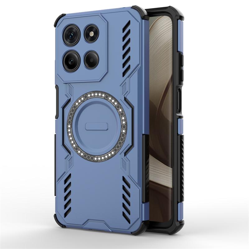 Für Motorola Moto G15 Hülle Für Moto G15 Stoßfest Magnetische Adsorption Kabelloses Laden Rückseite Für Moto G15 Hülle 6,72 Zoll