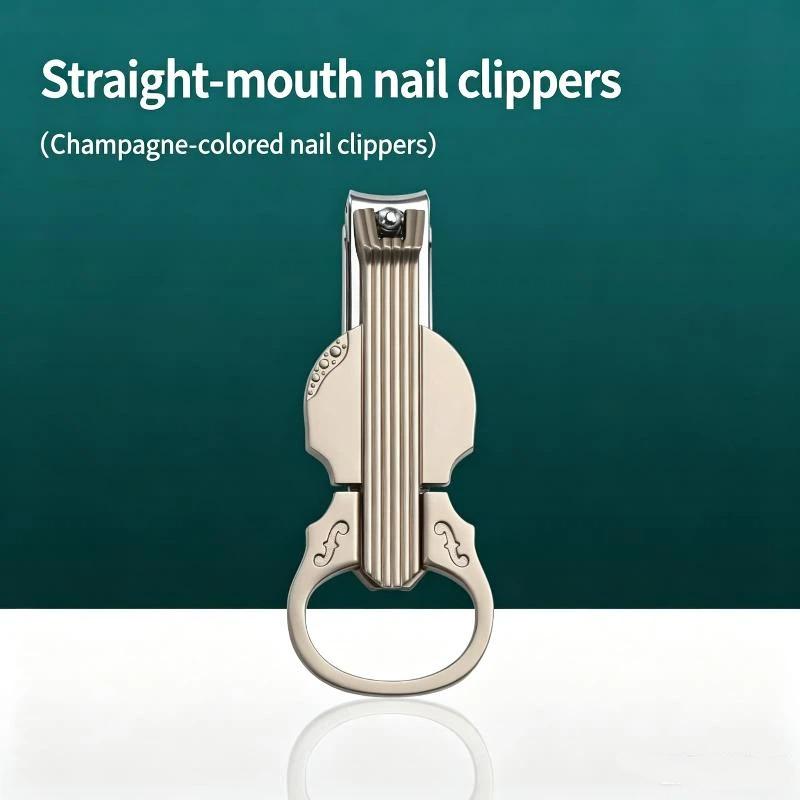 Stainless Steel Nail Clipper With Magnifying Glass Anti-Splash Heavy Duty Sharp Trimmer for Hard Thick Nails Elderly Home Use