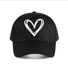 Handgezeichneter Vinyl-Herz-Aufkleber Baseballkappe Mode Unisex Sonnenhut Damen Outdoor-Sport Snapback-Kappe