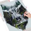 DIY Diamond Painting 5D Wolf Diamond Art Embroidery Waterfall Scenery Mosaic Home Decor