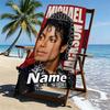 Individualus pavadinimas, personalizuotas Michael Jackson spaudinio paplūdimio rankšluostis, kelionei, stovyklavimui, paplūdimio vakarėliui, namų dekoravimui, gimtadienio dovana šeimai ir draugams