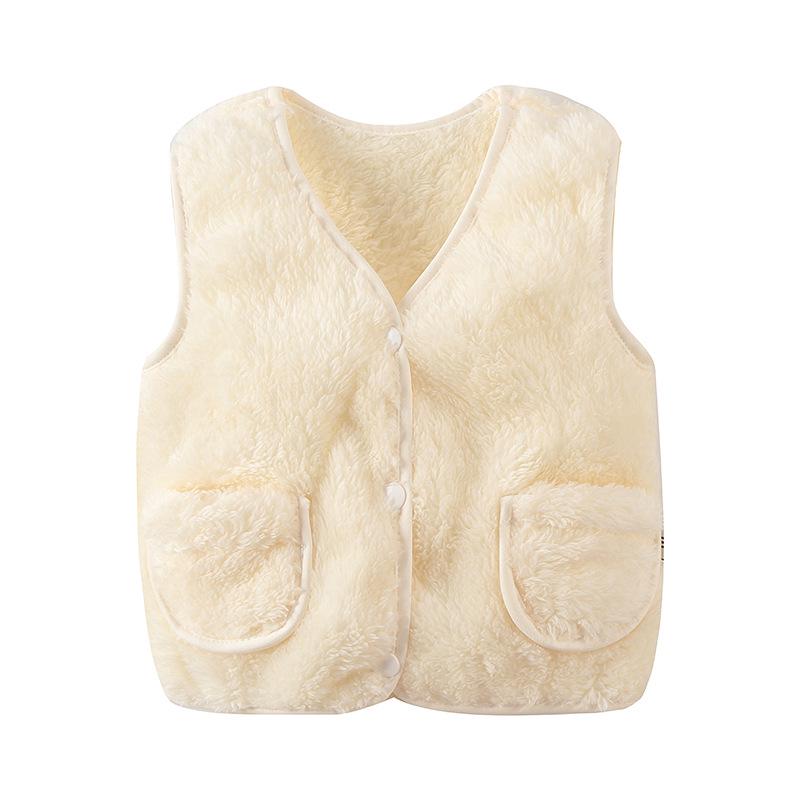 SCIONE 2019 Autumn and Winter Boys and Girls Cotton Vest Children Plush Vest Baby Warm Vest