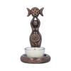 Goddess Triple Stunning Tea Light Candle Holder Unique Resin Decorative Accent Piece