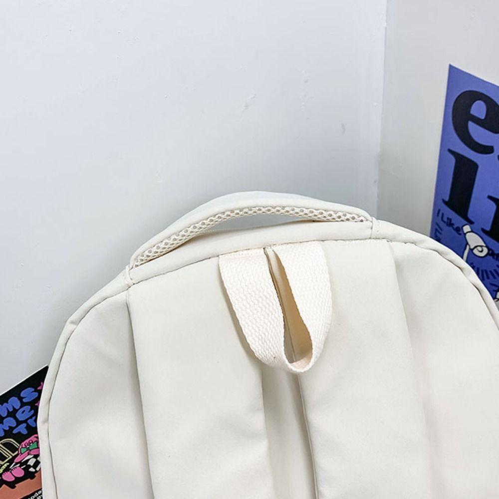 Simple Large Capacity Backpack Solid Color College Backpack Durable Laptop School Bag Outdoor