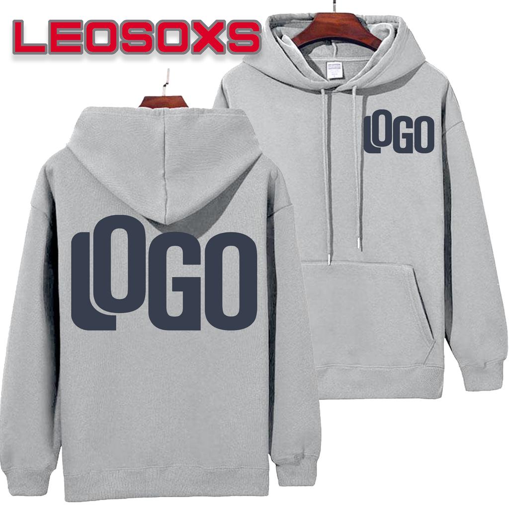 DIY Pattern Custom LOGO 09 Heavy Cotton Plus Velvet Hooded Sweater Men's Thick Black Polar Fleece Pullover