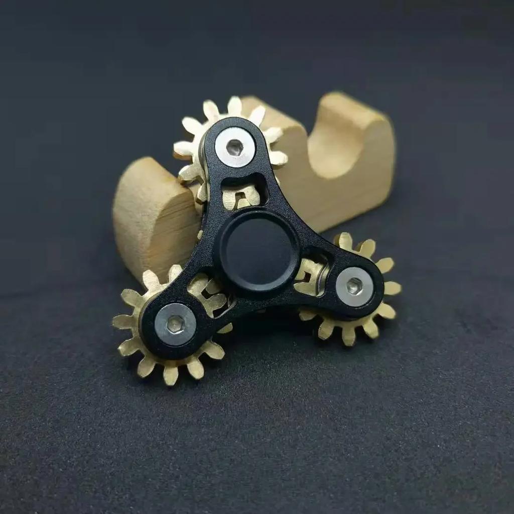 New Premium Mechanical Gear Linkage Metal Fidget Spinner Copper Edc Anti Stress Sensory Finger Gyro Toys For Adults Gifts