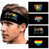 Heart Rainbow Elastic Headband Letter Sports Hairband Fashion Rainbow Headband  Women