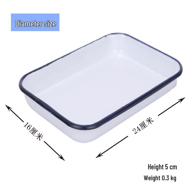 Утолщенный эмалированный лабораторный квадратный лоток