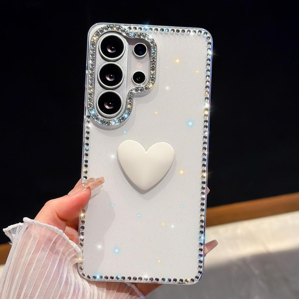 Korean Flash Diamond Samsung S11Ultra Mobile Phone Case Apple 11Promax Color Big Love Protective Case