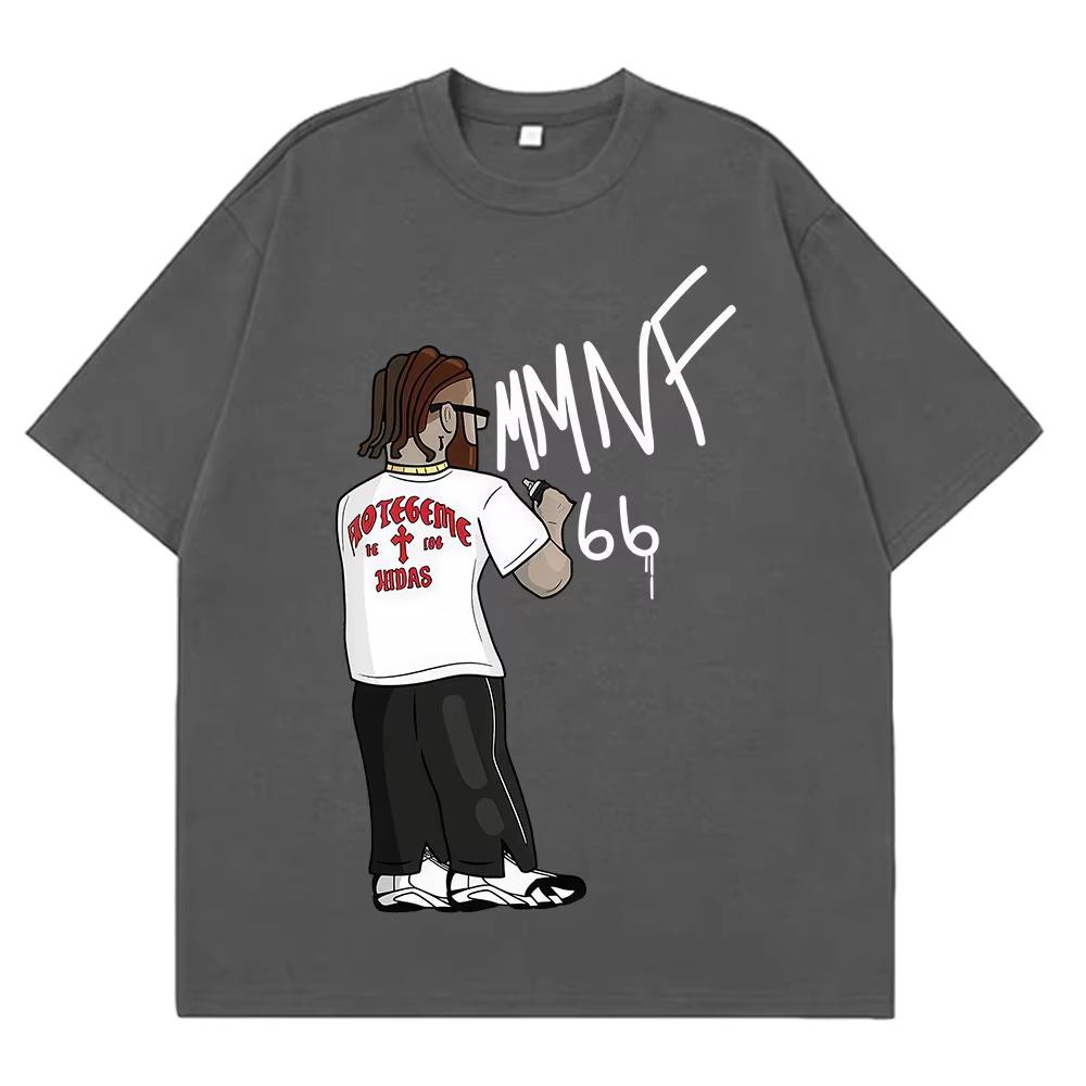 Rapper Hades66 Fashion Print Tshirt Unisex Unisex Hiphop Vintage Tshirts Shortsleeved Top Casual Aesthetic Trend Tshirts