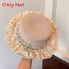 French Lolita Lace Flower Sun Hat With Wide Brim For Summer Beach Outdoor Wear