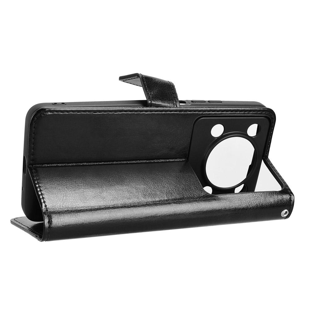 For Oukitel C60 Pro/Oukitel C60 PU Leather Case with Strap Crazy Horse Texture Phone Wallet Cover