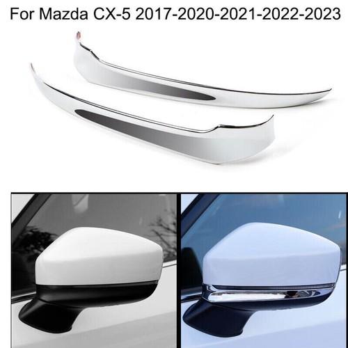

Chrome Rearview Side Mirror Cover Trim Strips Steel For Mazda CX5 CX-5 2017-2026