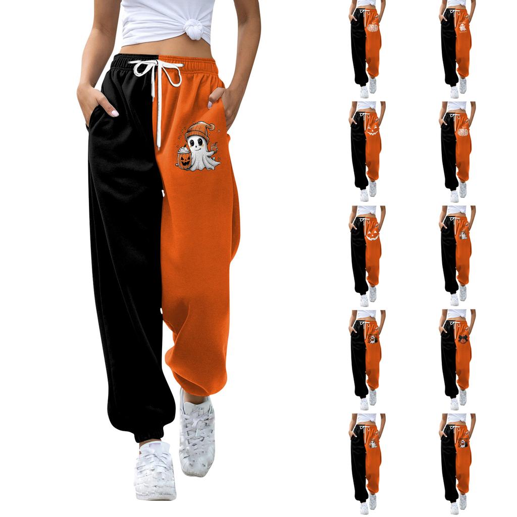 Kids Sport Halloween Day Printed Gradient Drawstring Pocket Casual Sweatpants Pants