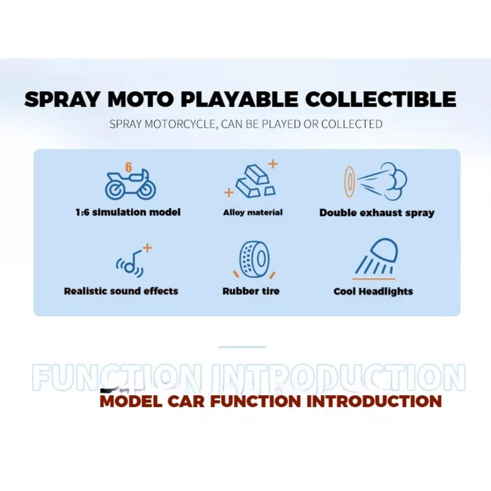 Spray 1/6 SUZUKI HAYABUSA GSX-1300R Alloy Diecast Motorcycle Model Collection Hobby High Simulation Home Decoration Ornament Boy