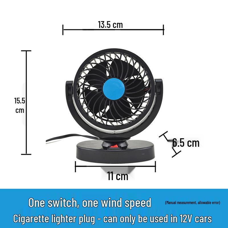 

Высокомощный электрический вентилятор 12 В/24 В для автомобиля, грузовика или фургона - Совместимый с USB для эффективного охлаждения и отвода тепла