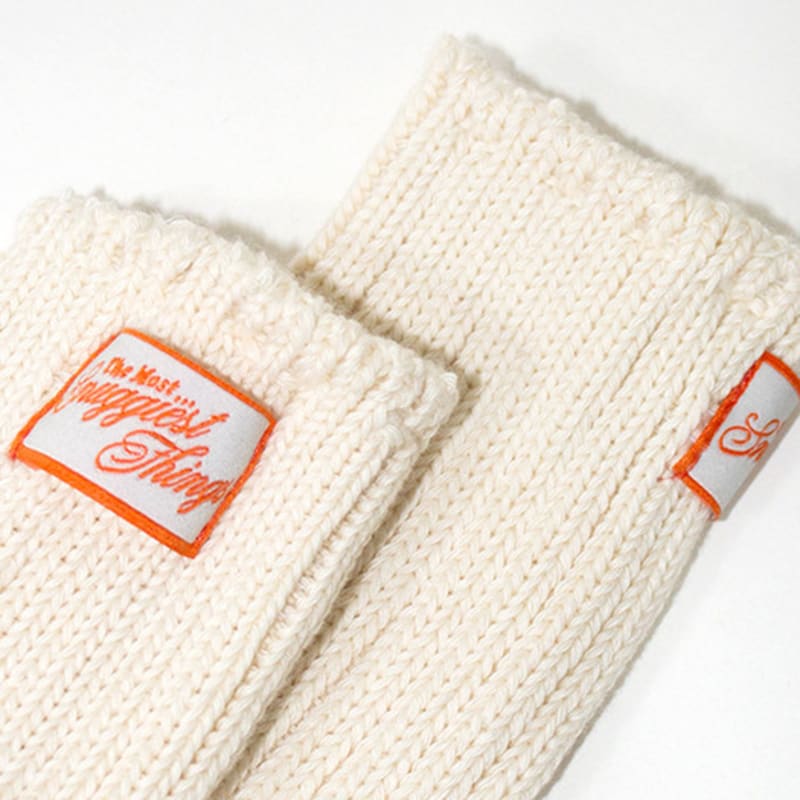 SNUGGIEST Grobstrick Baumwoll Wintersocken [Cremesuppe]