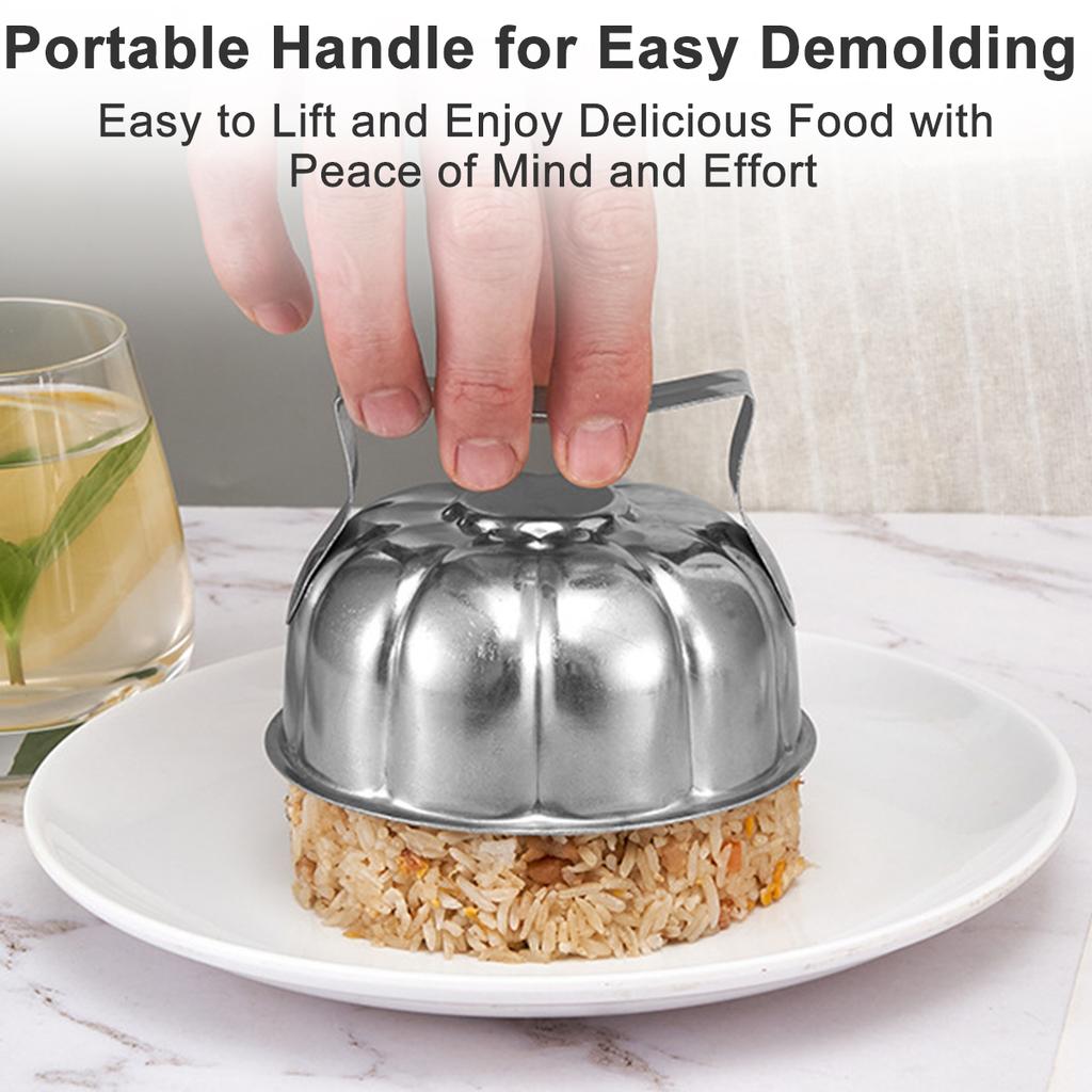 Pumpkin Style Onigiri Mold Stainless Steel Rice Ball Mold Egg-Wrapped Rice DIY Sushi Making Mold Kitchen Gadgets Omurice Mold