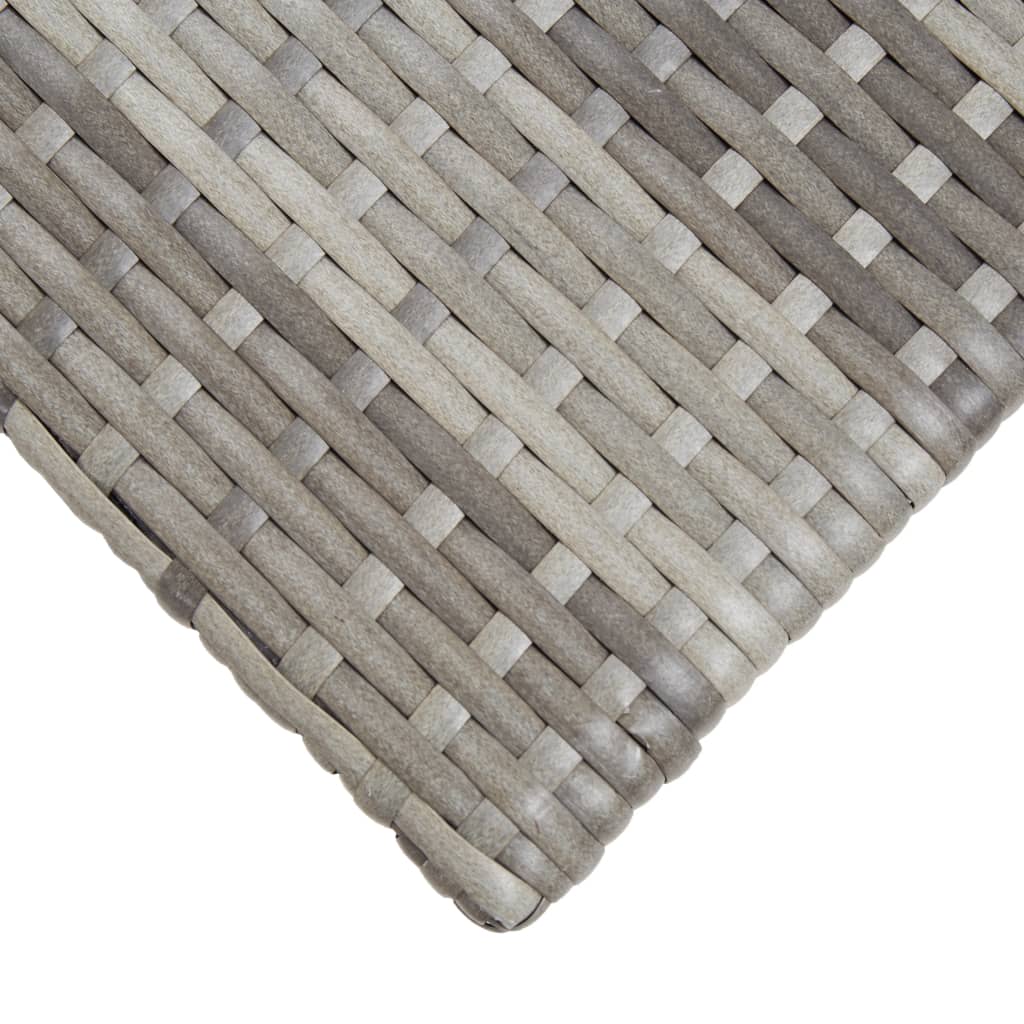 Side Table Gray 50 X 50 X 47 Cm Poly Rattan
