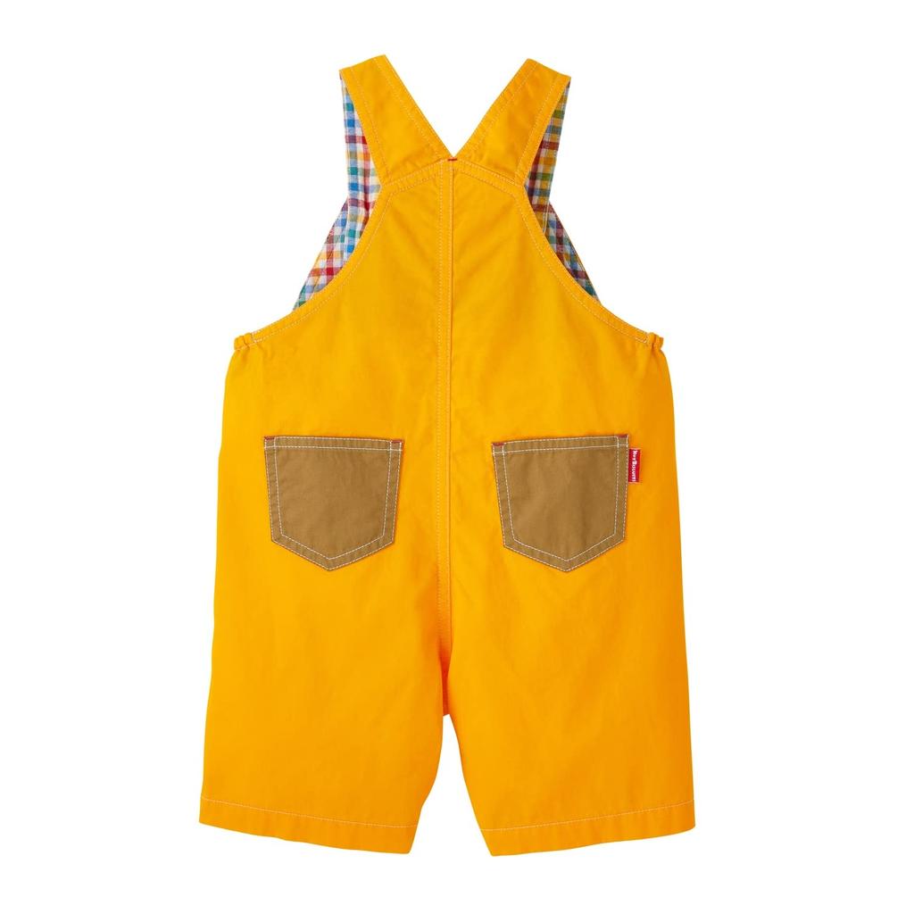MIKIHOUSE HOT BISCUITS Boys and Size LL 6-Piece Overalls, Girls, Kids' Clothing, Yellow, (100-110cm), 72-3301-495