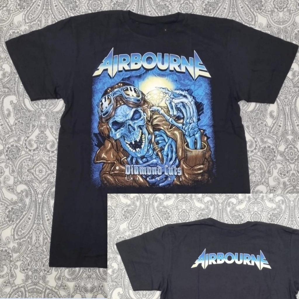 Maglietta Album Diamond Cuts degli Airbourne Taglia L Grafica Nuova Tour Concerti Lusso di Alta Gamma Per Uomo e Donna Top Y2k