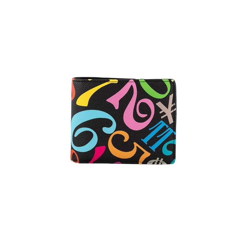 

[Frank Miura] wallet round zipper fold wallet men s ladies big money good luck money luck miracle wallet (Rainbow Black)