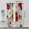 2pcs, Print Curtains 2D Print Glam Style Floral Print Twill Versatile Fabric (without Rod) Art Deco Festive Perfect for Bedroom,