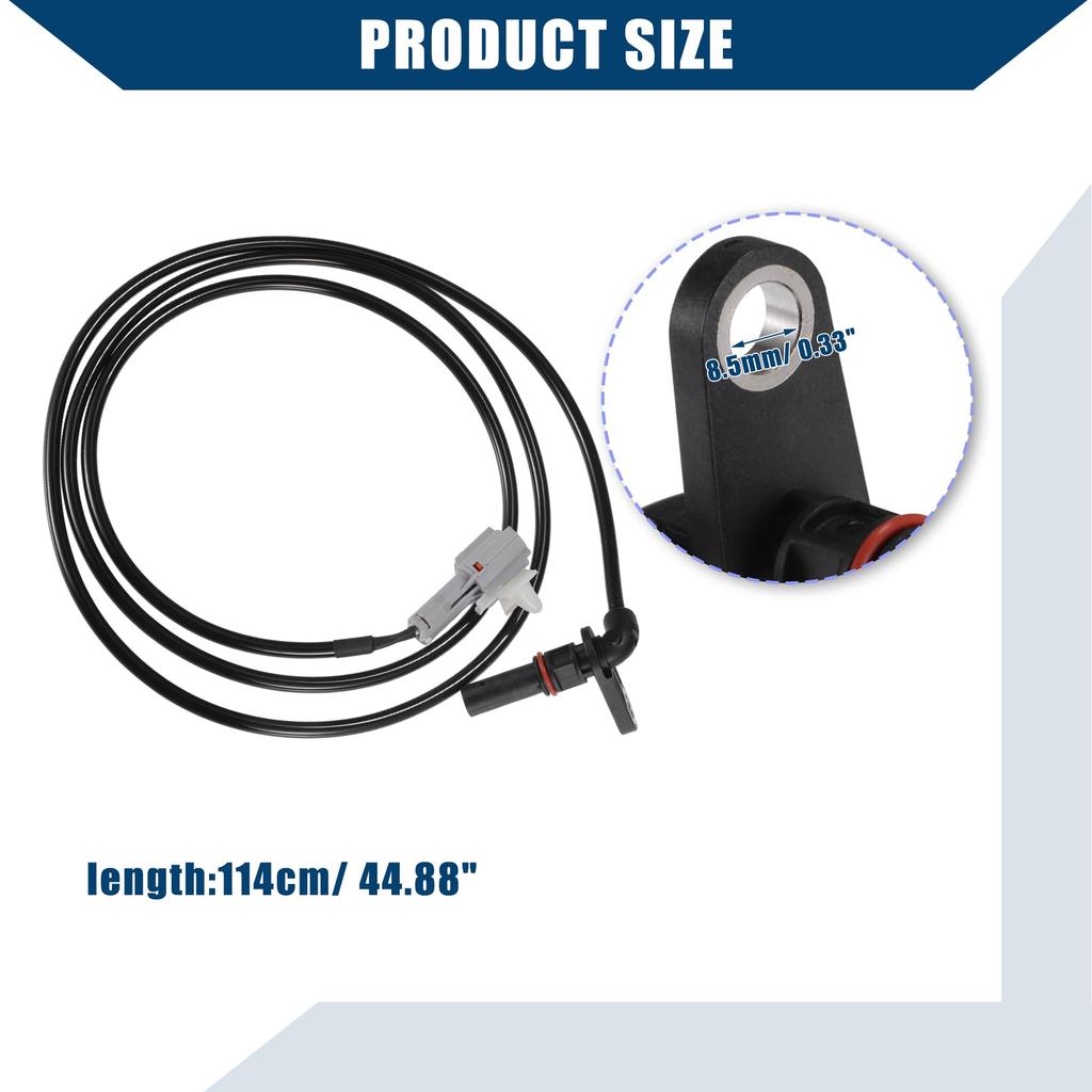 Hihaha No.MK585279/MK585280 ABS Wheel Speed Sensor/Mitsubishi Compatible FUSO CANTER/Mounting Position Rear Left Rear Right Rear Black 2pcs