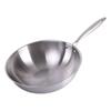 Germany Non-stick Stainless Steel Wok for Induction and Gas Stoves, Flat-bottomed Cookware.