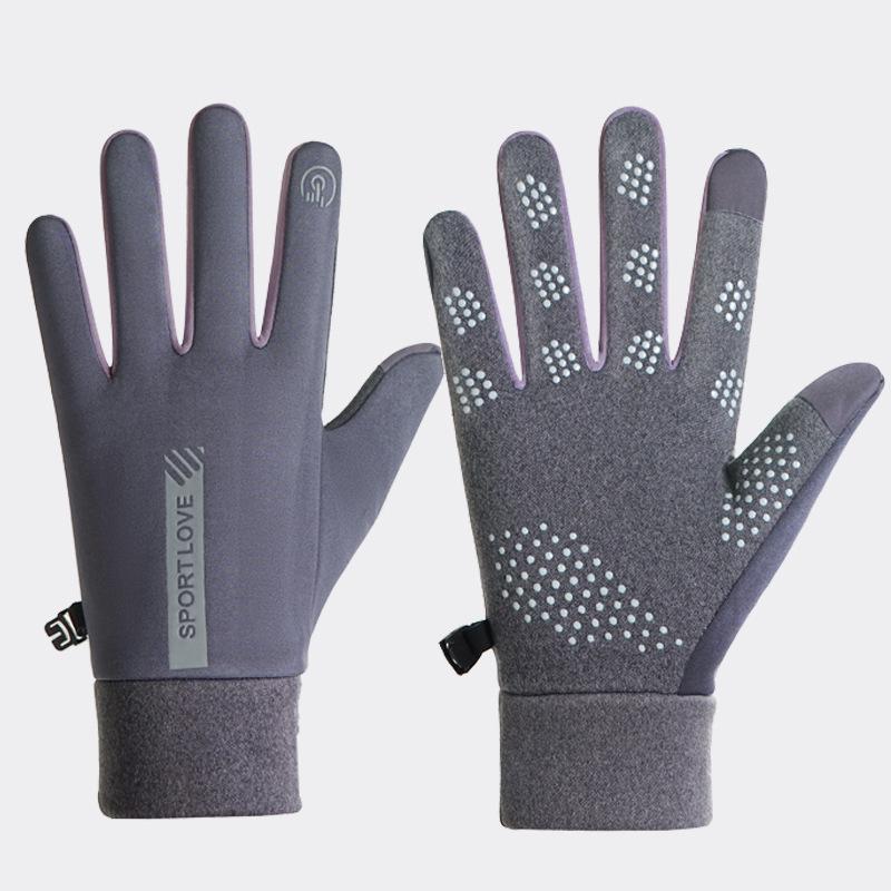 Mănuși de iarnă unisex din catifea: Rezistent la vânt, Cald, Compatibil cu ecran tactil, Antiderapant pentru ciclism, condus și sporturi în aer liber