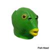 Halloween Funny Cosplay Costume Mask Unisex Adult Carnival Party Green Fish Head Mask Headdress Suitable for Fancy Dress Party
