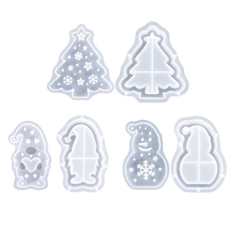 

ABMH-Silicone Mold Set For 3D Plaster Holiday Ornament Art Craft Mould For Home Room Wedding Party Decoration Table білий