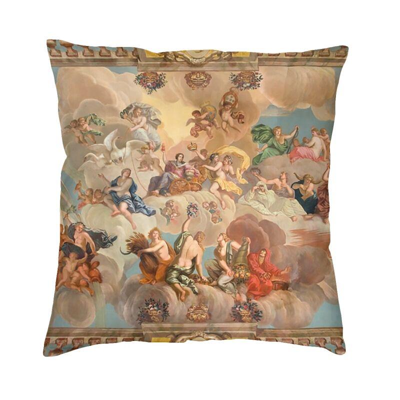 Golden Lion And Damask Ornament Luxury Throw Pillow Cover Decoration Baroque Cushions for Sofa