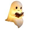 Ghost Statue Halloween Ghost Reading Book Lamp 3D Ghost Reading Night Lights