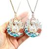 Gold Plated Enamel Phoenix Pendant Necklace Timeless Classic Design No Allergic Reaction for Family Reunion Jewelry Gift