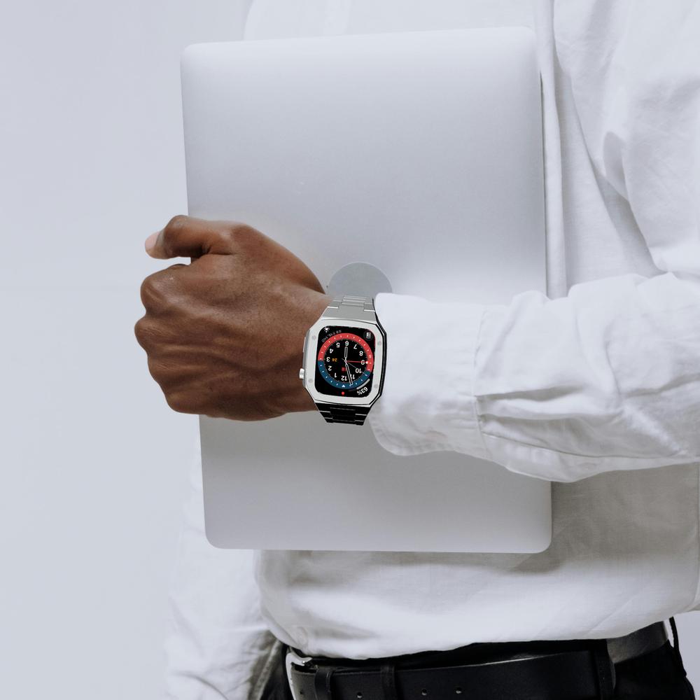 Haendihaendeu Stainless Steel Full Cover Apple Watch Case For Apple Watch Gens 4 / 5 / 6 / 7 / 8 / 9 / 10 / Se Handwatch Metal 44Mm, 45Mm, 46Mm