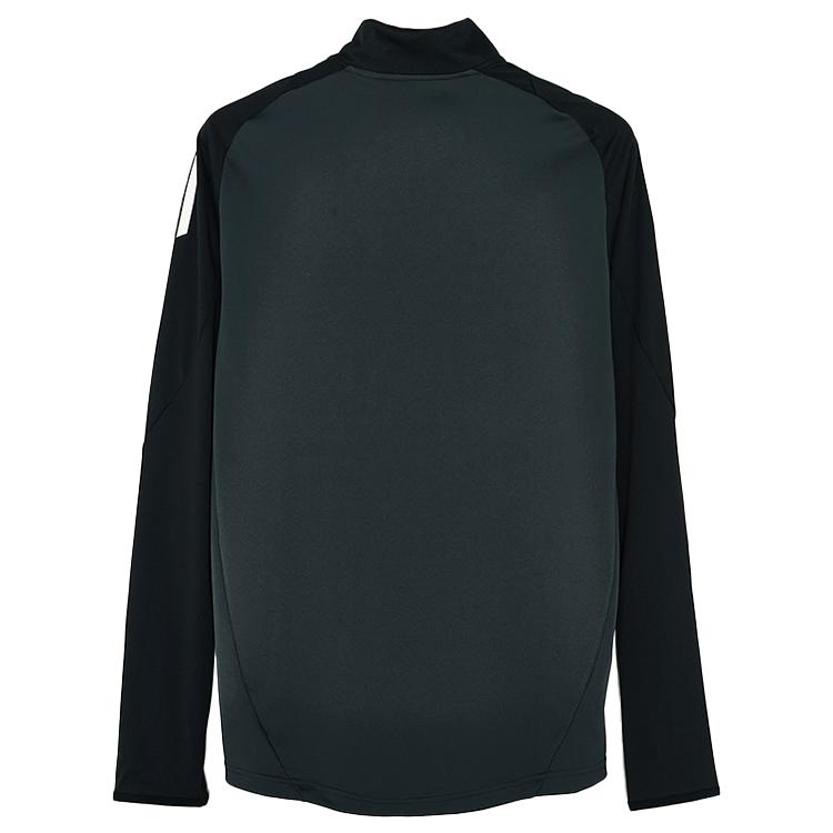 Adidas Manchester United Slim Fit Versatile Long Sleeve Football Shirt Men Tops Black Gray IS8082