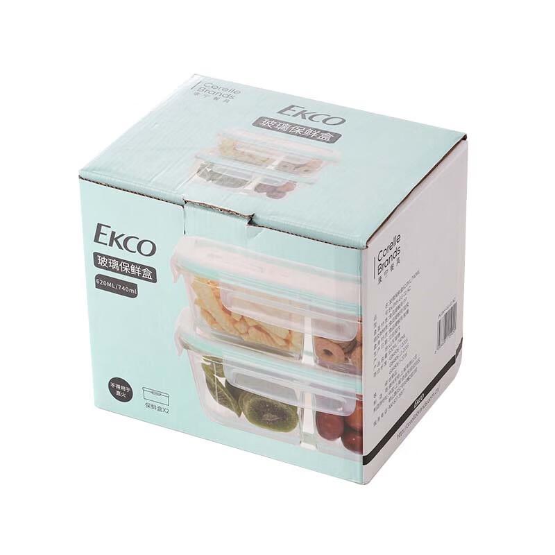 Corning EKCO Portable Glass Food Container