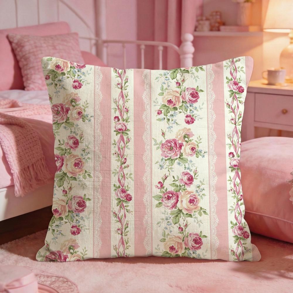 ArtArt Petal IllustrationS Cushion Cover Premium Comfort Reversible Pillow Cove Two In One Design for Any Room Car Interior