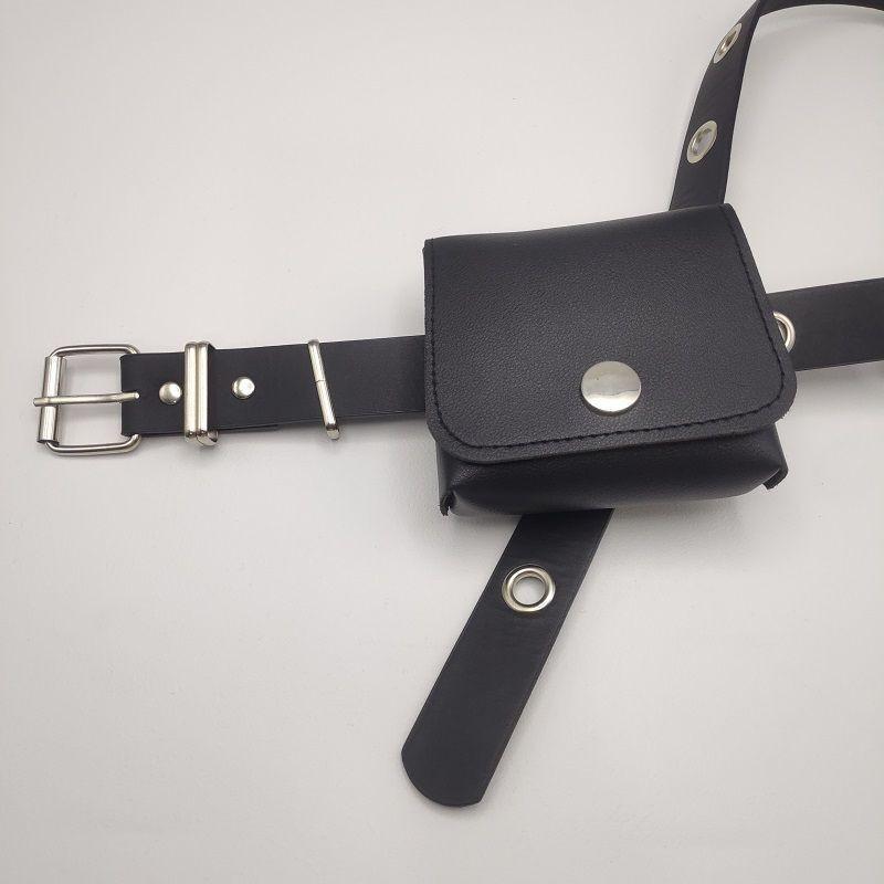 Trendy Punk Style Jk Uniform Accessories Complete Set With Versatile Pu Waist Belt And Chain