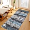 Modern Minimalist Abstract Geometric Runner Rug, Non-Slip Washable Mat for Hallway Entryway Bedroom Sofa Area