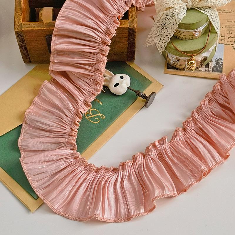 

DIY Crystal Satin Lace Trim for Doll Clothes & Curtain Decoration