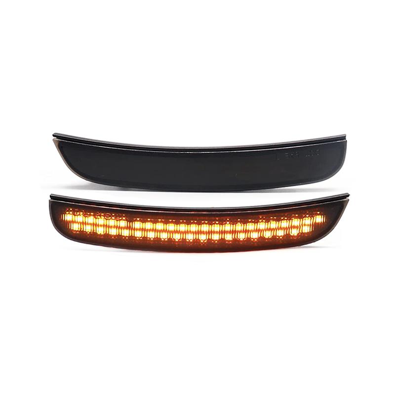 For Dodge Charger 2015-2022 Clear & Smoked Lens LED Side Marker Lamp Amber Front Red Rear Side Fender Reflector Lights