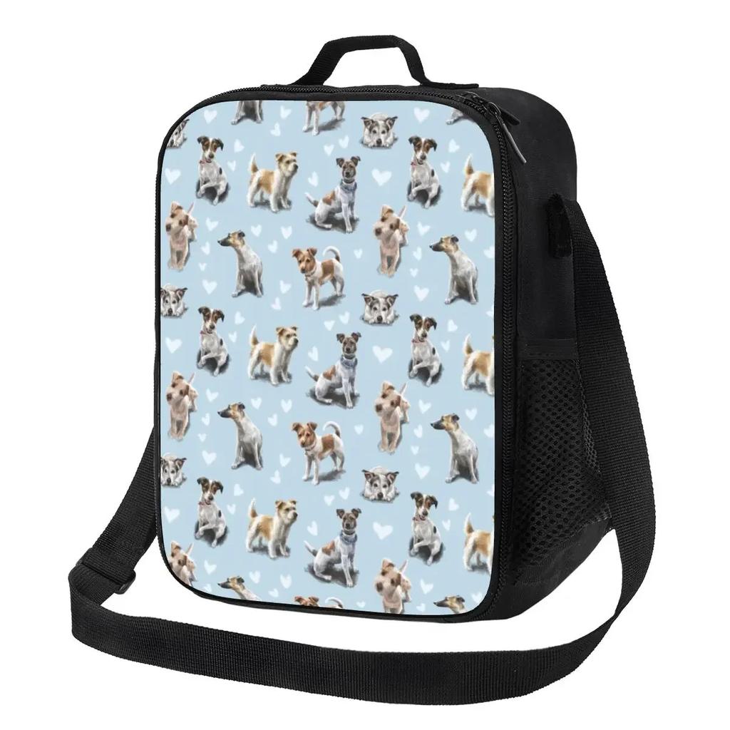 Jack Russell Terrier Dog With Pencil Portable Lunch Box Leakproof Animal Thermal Cooler Food Insulated Lunch Bag School Student