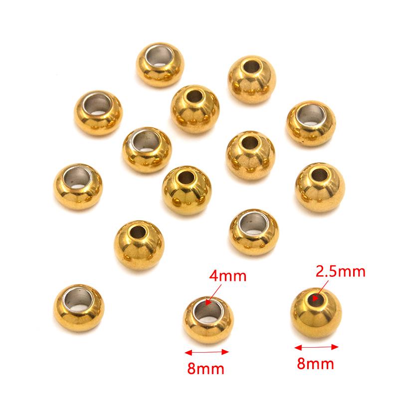 Stainless Steel Round Spacer Beads for DIY Jewelry Making