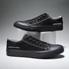 Jarní Podzimní Prodyšné Černé Plátěné Boty pro Muže Módní Tenisky Ležérní Ploché Šněrovací Vulkanizované Boty Luxusní Tenis Masculino