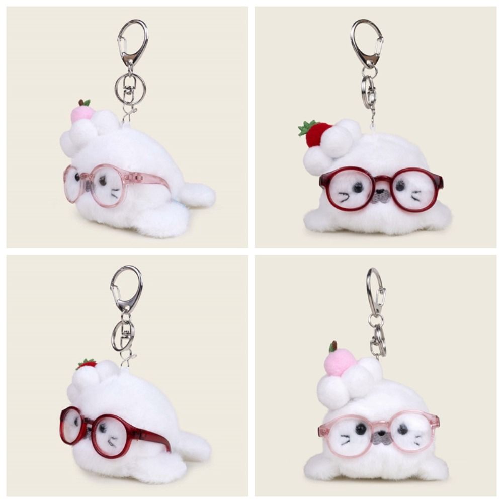 Simulation Little Seal Doll Fun Decorations Plush Pendant Glasses Seal Keychain Kids Toy